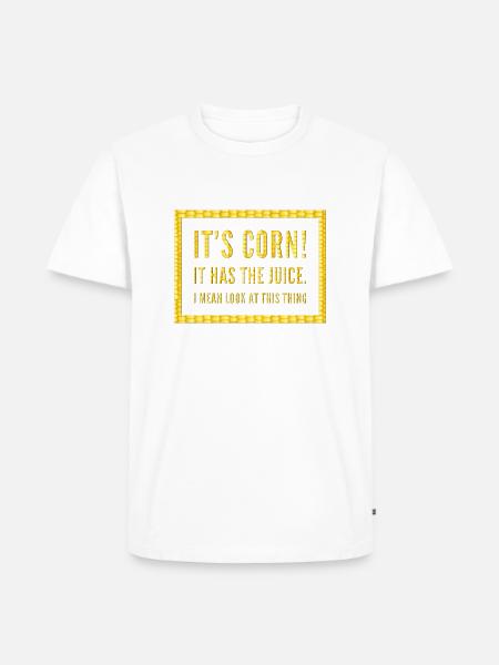 Its corn - Männer Premium Bio T-Shirt - Weiß