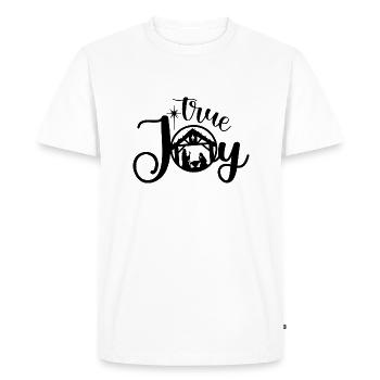 True Joy en noir - T-shirt Premium bio Homme - blanc - Devant - Nico (187cm)