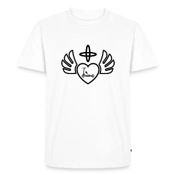 E-Scooter E-Roller Scooter - T-shirt Premium bio Homme - blanc - Devant - Nico (187cm)