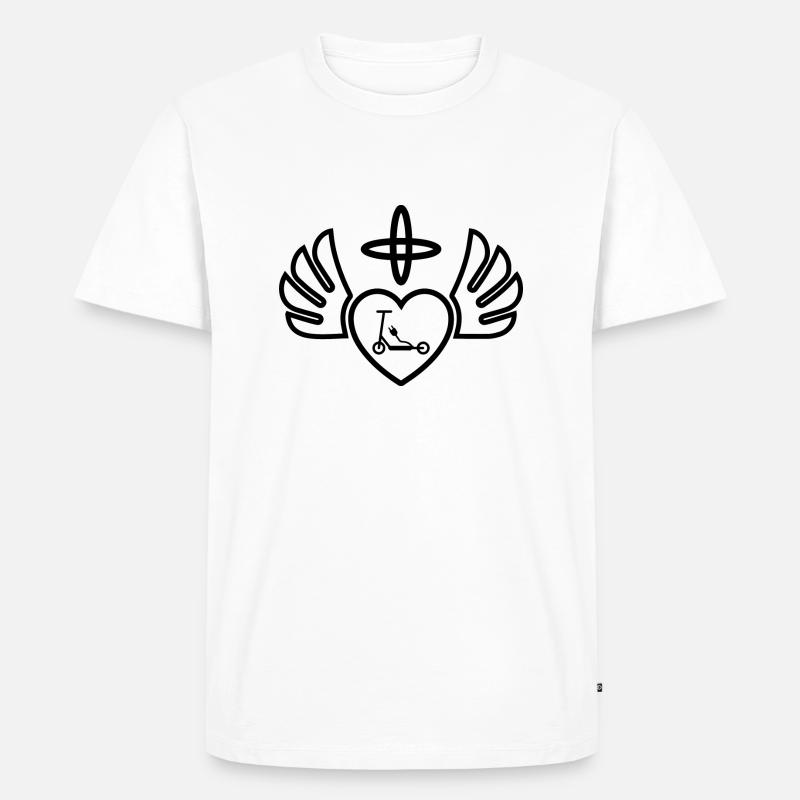 E-Scooter E-Roller Scooter - T-shirt Premium bio Homme - blanc