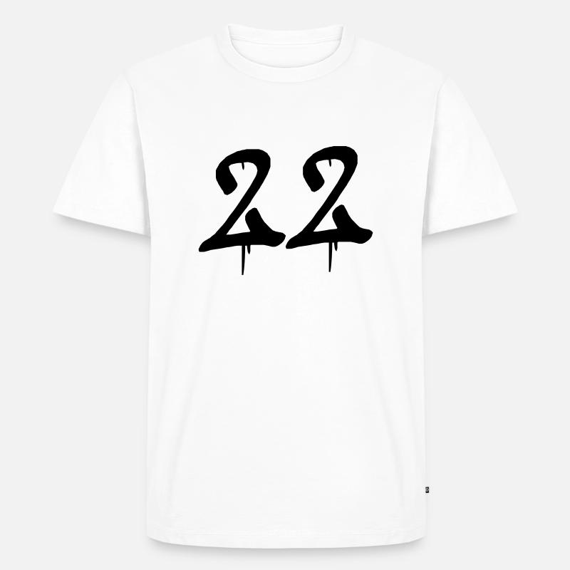 22 graffitis - T-shirt Premium bio Homme - blanc