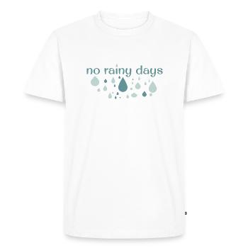 Pas de jours de pluie - T-shirt Premium bio Homme - blanc - Devant - Nico (187cm)