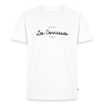 T-shirt EVJF "Les Connasses" - T-shirt Premium bio Homme - blanc - Devant - Nico (187cm)