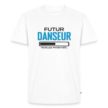 Futur Danseur Idée Cadeau Danseur - T-shirt Premium bio Homme - blanc - Devant - Nico (187cm)