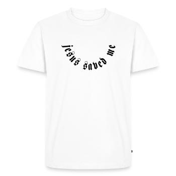 Jesus saved me motiv - Men's Premium Organic T-Shirt - white - Front - Nico (187cm)