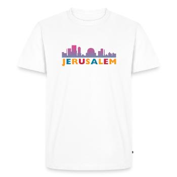 Jerusalem Tel Aviv Israel IDF Jewish Judah - Men's Premium Organic T-Shirt - white - Front - Nico (187cm)