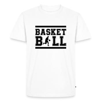 basketball - Men's Premium Organic T-Shirt - white - Front - Nico (187cm)