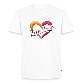 PREMIER AMOUR - T-shirt Premium bio Homme - blanc - Devant - Nico (187cm)