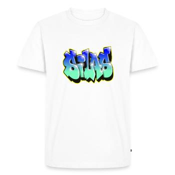 Graffiti SILAS BLUE GIFT BIRTHDAY BIRTH - Men's Premium Organic T-Shirt - white - Front - Nico (187cm)