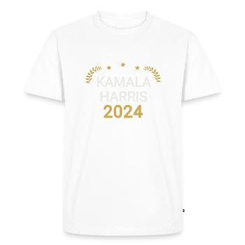 Kamala Harris à la présidence 2024 - T-shirt Premium bio Homme - blanc - Devant - Nico (187cm)