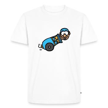 The Cannon - Men's Premium Organic T-Shirt - white - Front - Nico (187cm)