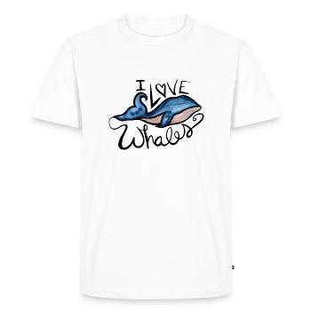 I love whales - Men's Premium Organic T-Shirt - white - Front - Nico (187cm)