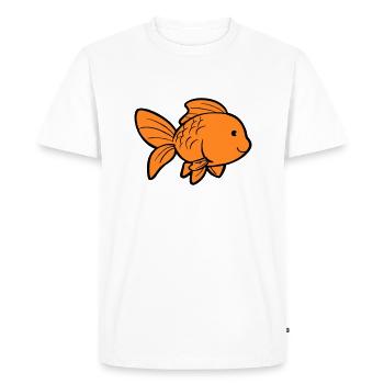 Poisson Poisson Rouge - T-shirt Premium bio Homme - blanc - Devant - Nico (187cm)