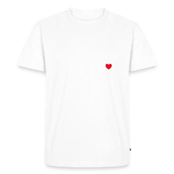 Idée cadeau Proud Mom pour la fête des mères - T-shirt Premium bio Homme - blanc - Devant - Nico (187cm)