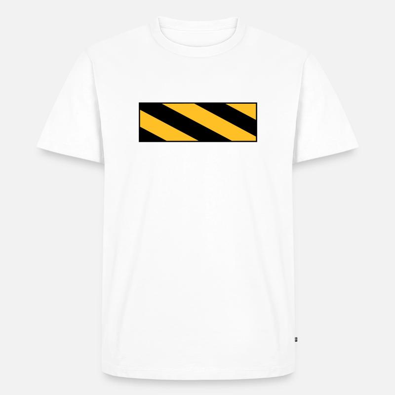 warning sign - Männer Premium Bio T-Shirt - Weiß