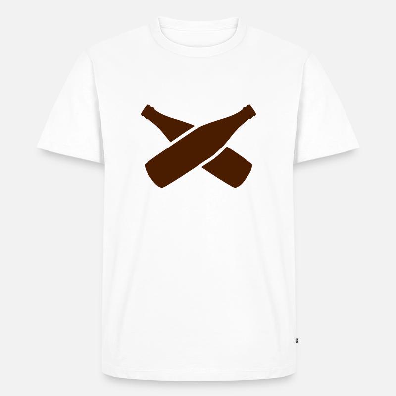 Bierflaschen - Männer Premium Bio T-Shirt - Weiß