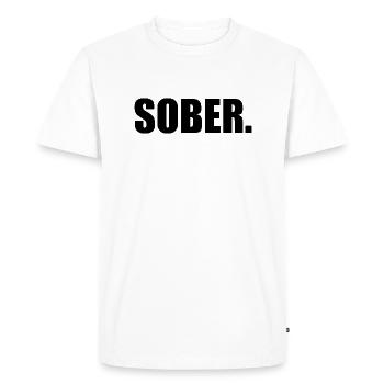 sobre - T-shirt Premium bio Homme - blanc - Devant - Nico (187cm)
