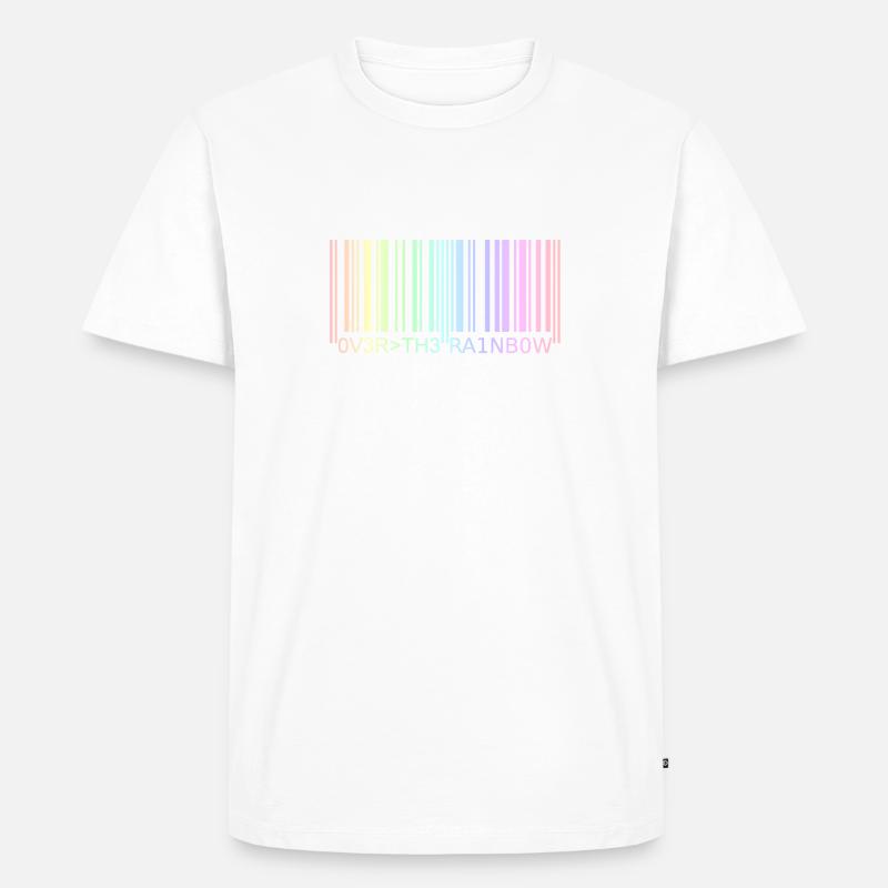Pastel code barre - T-shirt Premium bio Homme - blanc