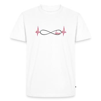 rythme cardiaque pouls amour infini infini fréquence ewi - T-shirt Premium bio Homme - blanc - Devant - Nico (187cm)