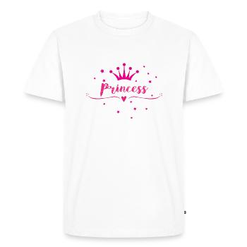 Princess, Crown, Hearts, Love, Christmas, Birthday - T-shirt Premium bio Homme - blanc - Devant - Nico (187cm)