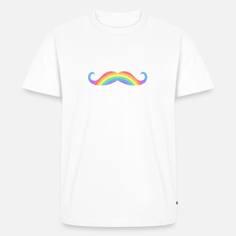 Regenbogen-Tasch - Männer Premium Bio T-Shirt - Weiß