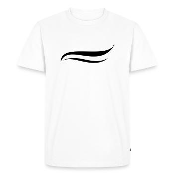Décor de lignes courbes - T-shirt Premium bio Homme - blanc - Devant - Nico (187cm)