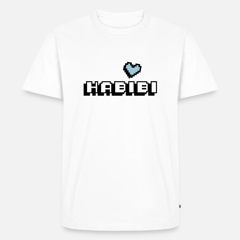 Habibi - Männer Premium Bio T-Shirt - Weiß