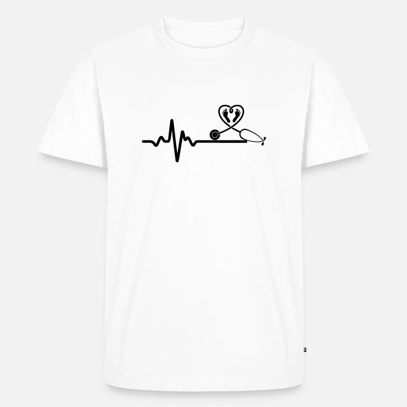 Nurse Krankenschwester Doktor - Männer Premium Bio T-Shirt - Weiß