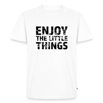 Profitez du petit - T-shirt Premium bio Homme - blanc - Devant - Nico (187cm)