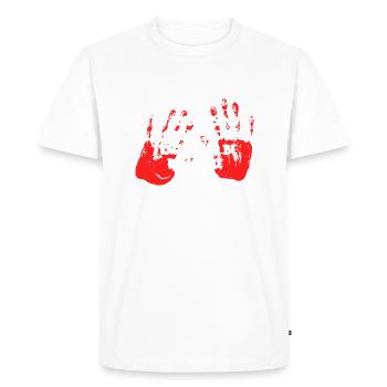 Les toilettes ne sont pas une scène de crime. - T-shirt Premium bio Homme - blanc - Devant - Nico (187cm)