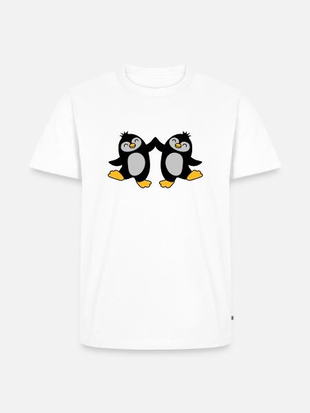 High Five Welcome Penguins - Men's Premium Organic T-Shirt - white