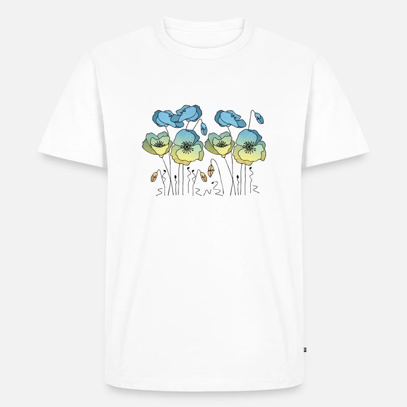 Blumen - Männer Premium Bio T-Shirt - Weiß