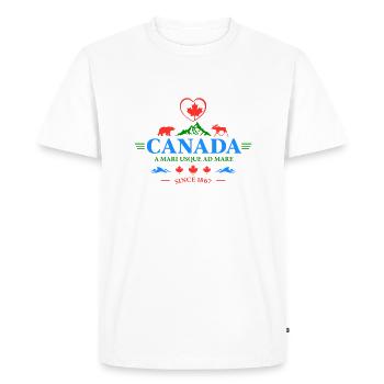 Canada Vancouver Montréal Toronto Maple Leaf Bears - T-shirt Premium bio Homme - blanc - Devant - Nico (187cm)