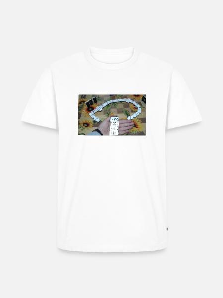 Domino - Men's Premium Organic T-Shirt - white