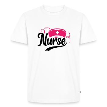 Nurse-Doctor-Medical-Nursing-Hospital-Rn-Retro - Men's Premium Organic T-Shirt - white - Front - Nico (187cm)