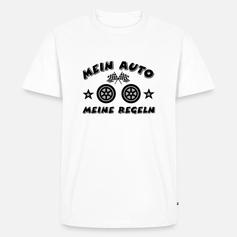 Auto - Männer Premium Bio T-Shirt - Weiß