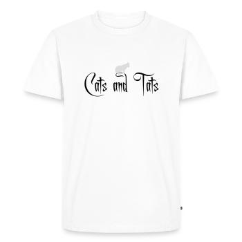 Citation de chats et de tats - T-shirt Premium bio Homme - blanc - Devant - Nico (187cm)