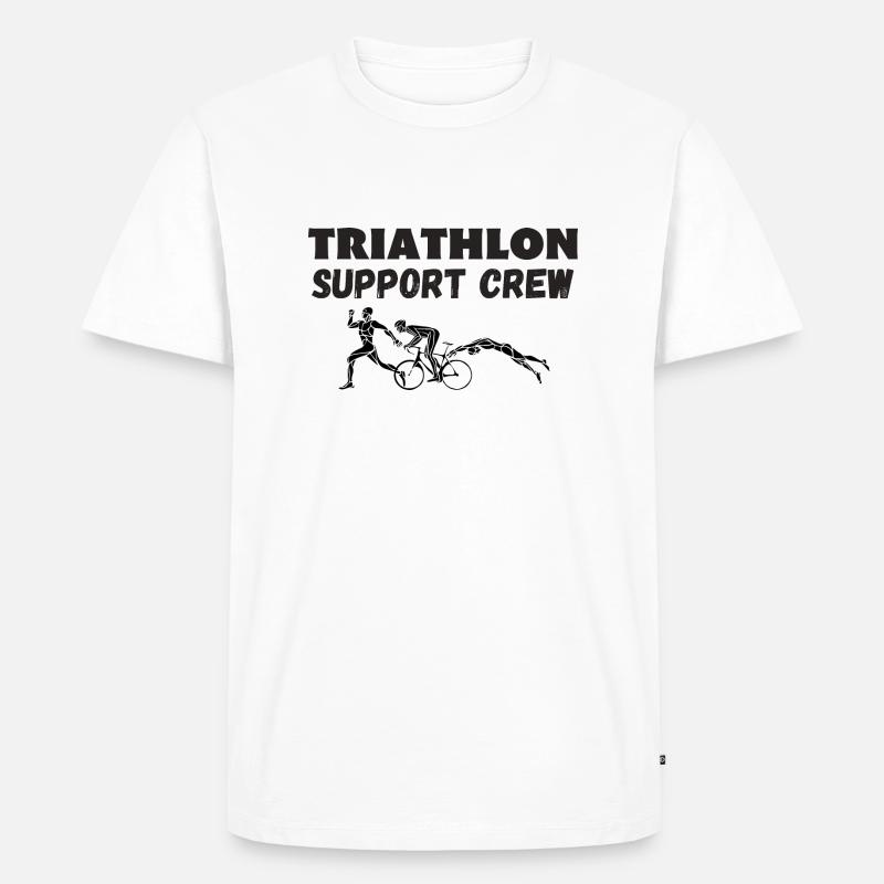 Triathlon Support Crew - Männer Premium Bio T-Shirt - Weiß