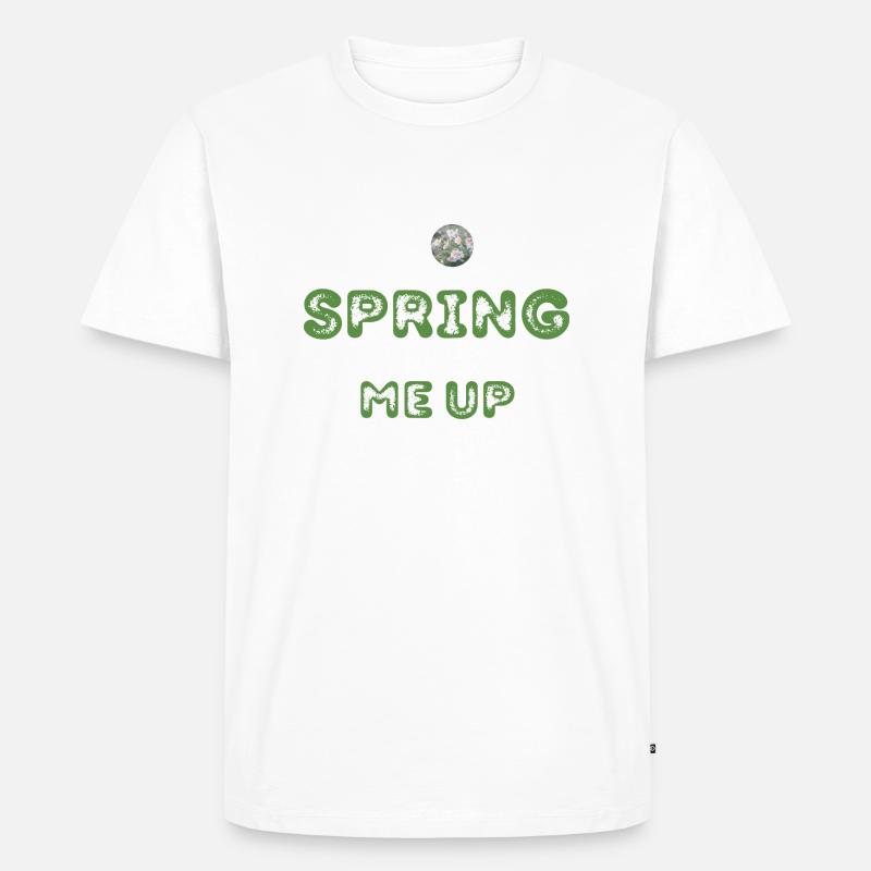spring - Männer Premium Bio T-Shirt - Weiß