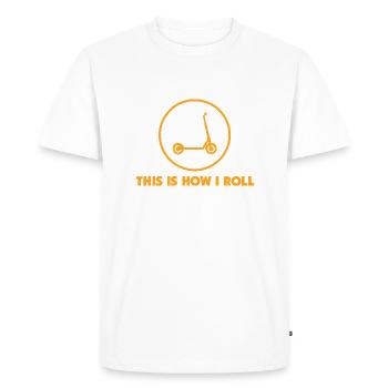 E-Scooter Scooter - T-shirt Premium bio Homme - blanc - Devant - Nico (187cm)