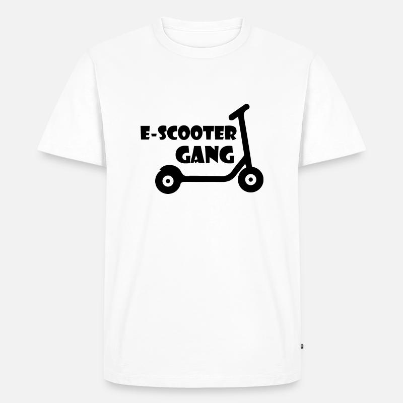 E-Scooter Roller Scooter - Männer Premium Bio T-Shirt - Weiß