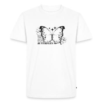 Conception de papillon - T-shirt Premium bio Homme - blanc - Devant - Nico (187cm)