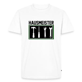 Gardien d’outils - T-shirt Premium bio Homme - blanc - Devant - Nico (187cm)
