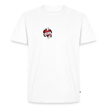 I Love My Hot & Crazy Girlfriend, I Love My GF - Men's Premium Organic T-Shirt - white - Front - Nico (187cm)