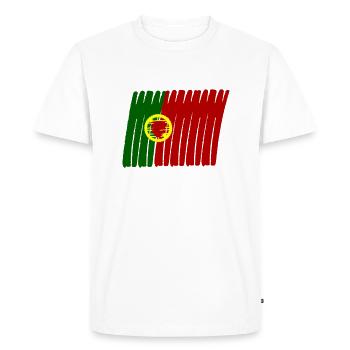 Portugal Lisbonne drapeau peint drapeau peint - T-shirt Premium bio Homme - blanc - Devant - Nico (187cm)