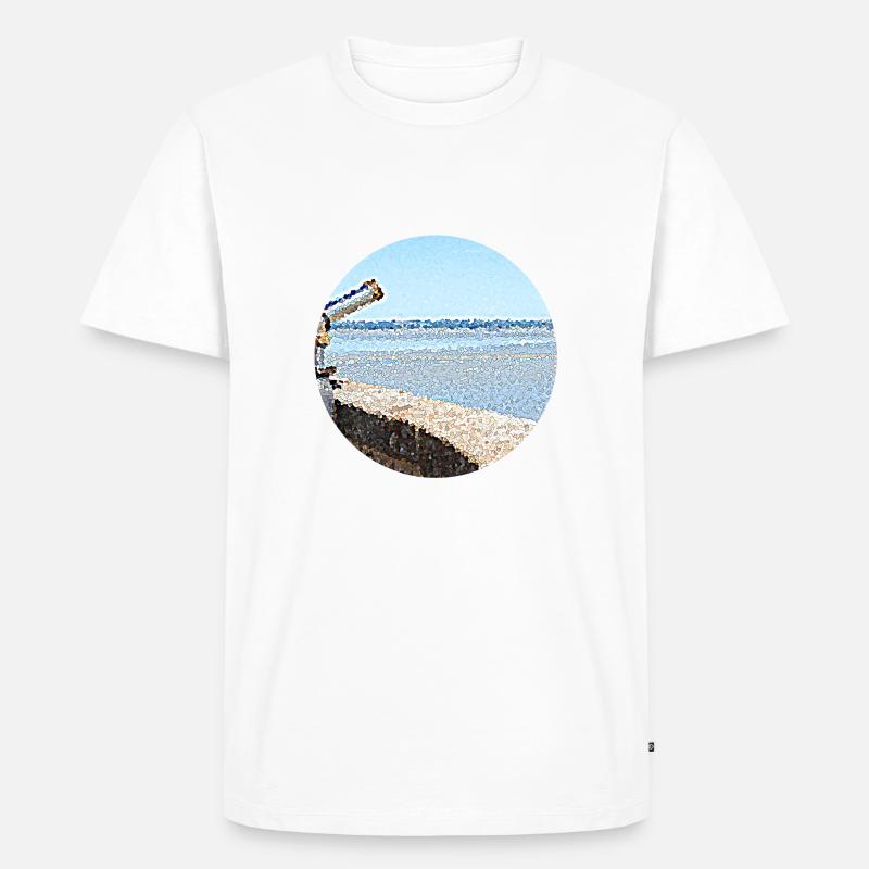 Fernblick auf das Meer - Männer Premium Bio T-Shirt - Weiß