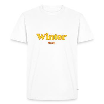 Winter mode - T-shirt Premium bio Homme - blanc - Devant - Nico (187cm)