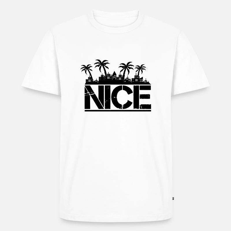 nice - Men's Premium Organic T-Shirt - white