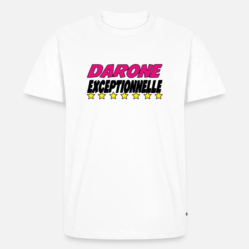 DARONE außergewöhnlich - Männer Premium Bio T-Shirt - Weiß
