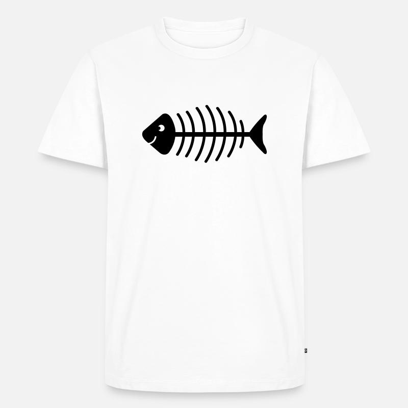 fischgrete - Männer Premium Bio T-Shirt - Weiß